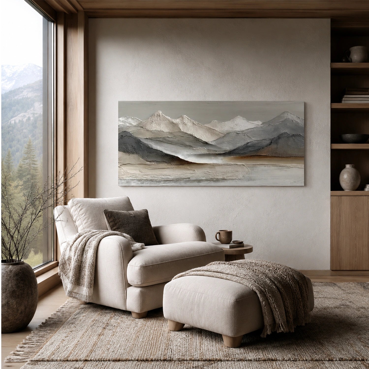 Minimalist Mountain Texture Canvas # MM462