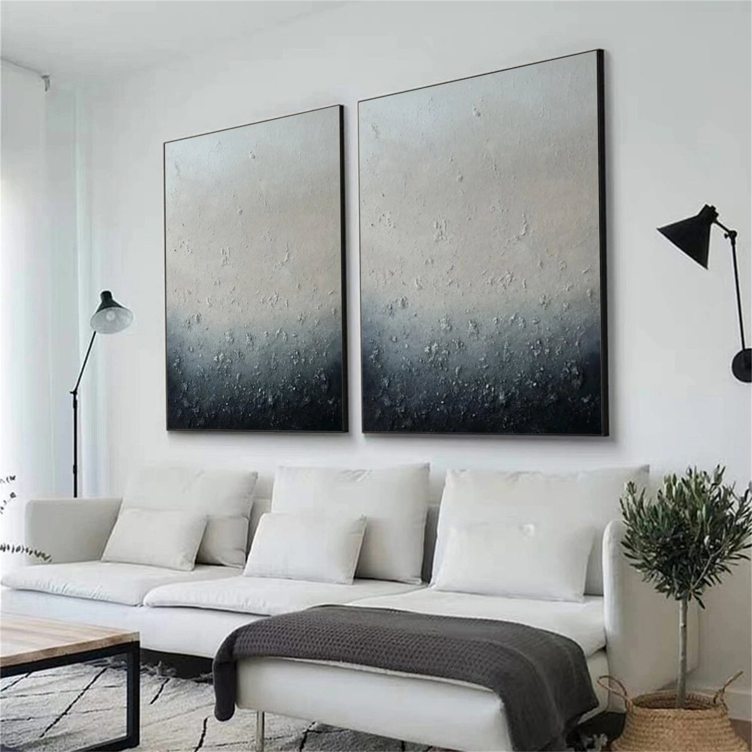 Abstract Textured Set of 2 Wall Art #AB 587