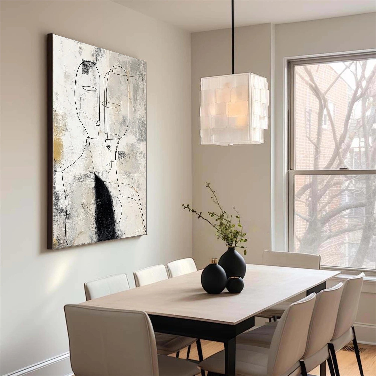 Contemporary Abstract Minimalist Textured Wall Art #CW054