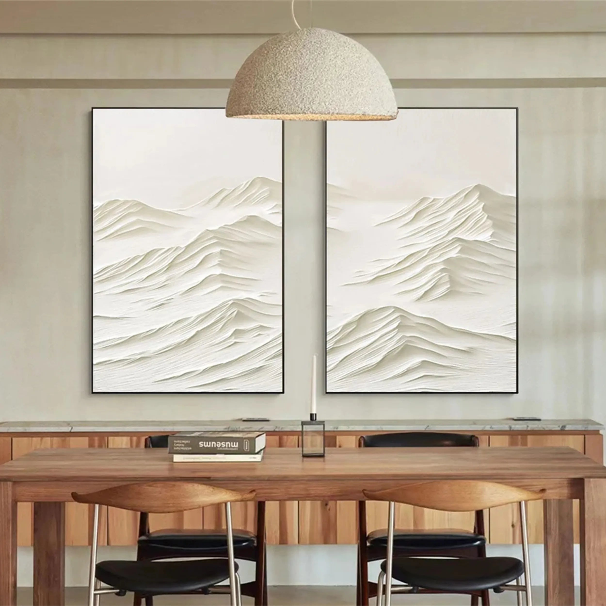 Plaster Art Minimalist Textured Painting Set of 2 #MM254