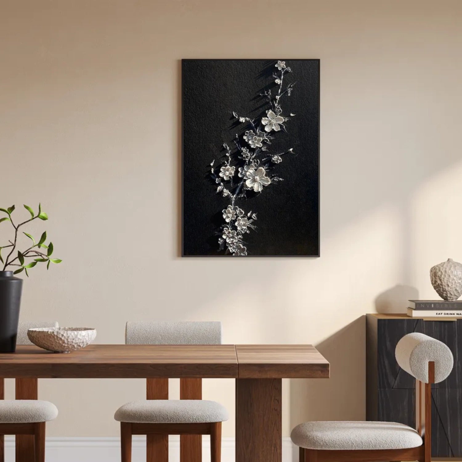 Flower & Tree Abstract Texture Canvas Art #FT 257