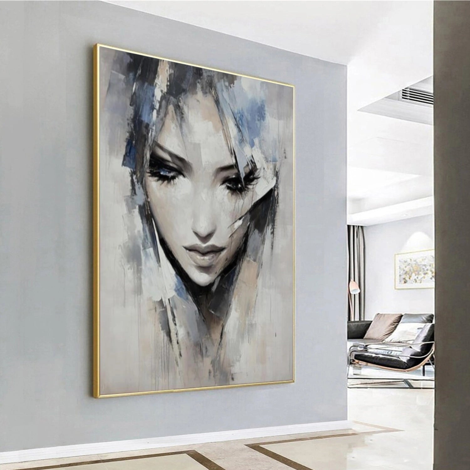 Abstract Portrait Textured Wall Art #PT 059