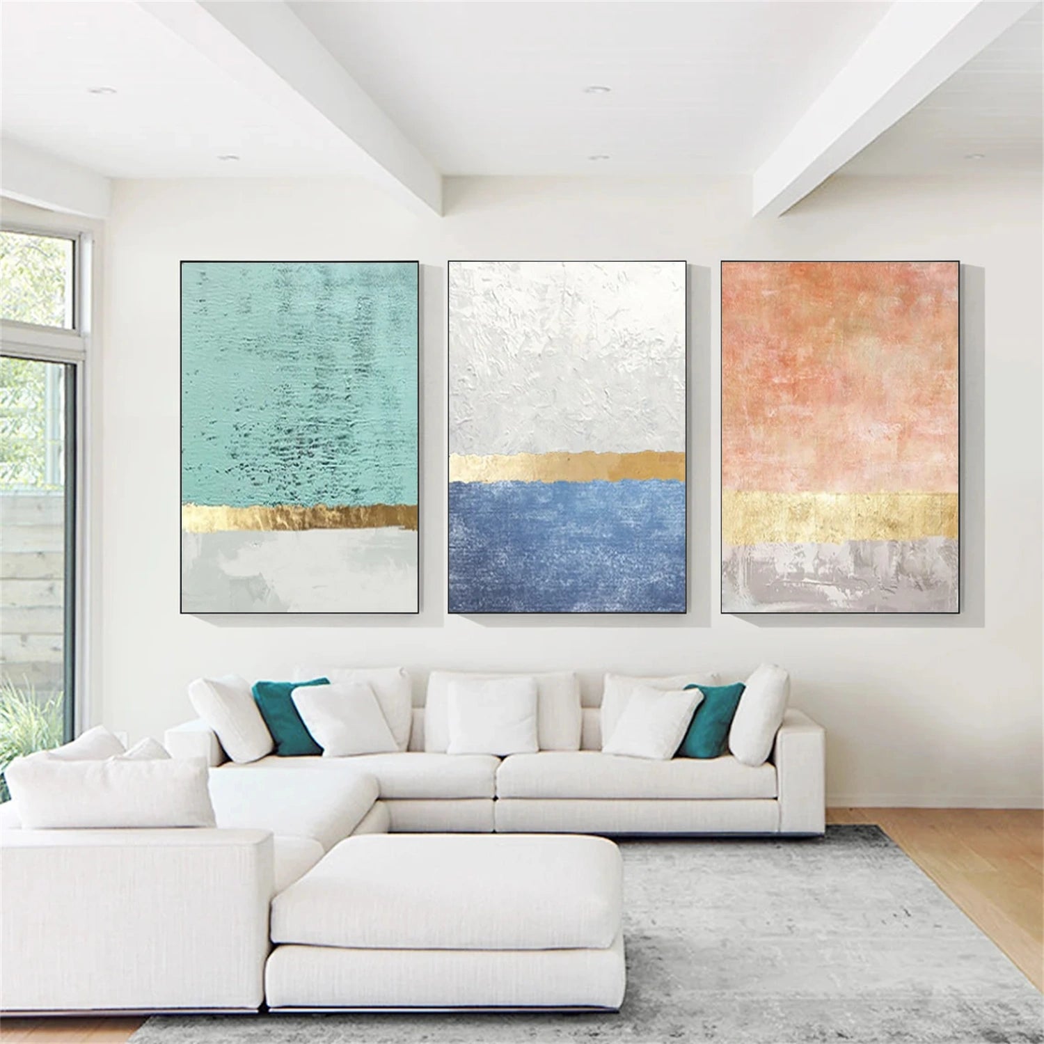 Colorful Abstract Texture Set of 3 Wall Art #AB545
