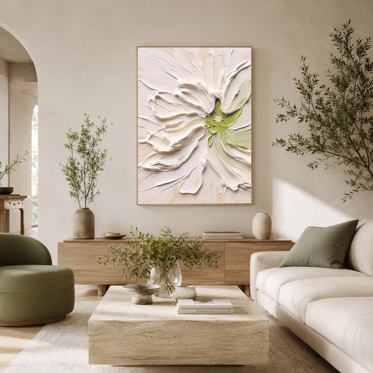 Flower & Tree Abstract Texture Canvas #FT 428