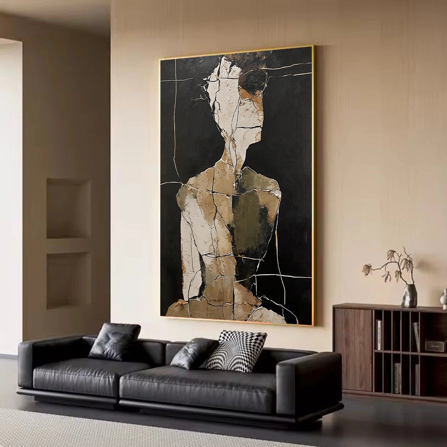 Abstract Portrait Textured Wall Art #PT 067
