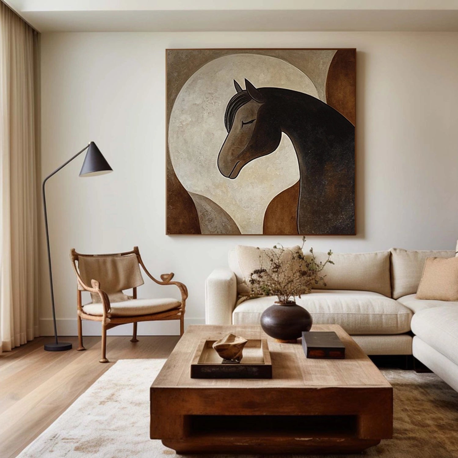 Abstract Animal Horse Canvas Art #AP230
