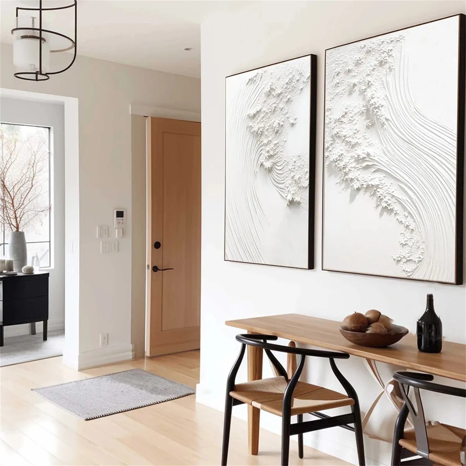 Plaster Art Minimalist Textured Paintings Set of 2 #MM279