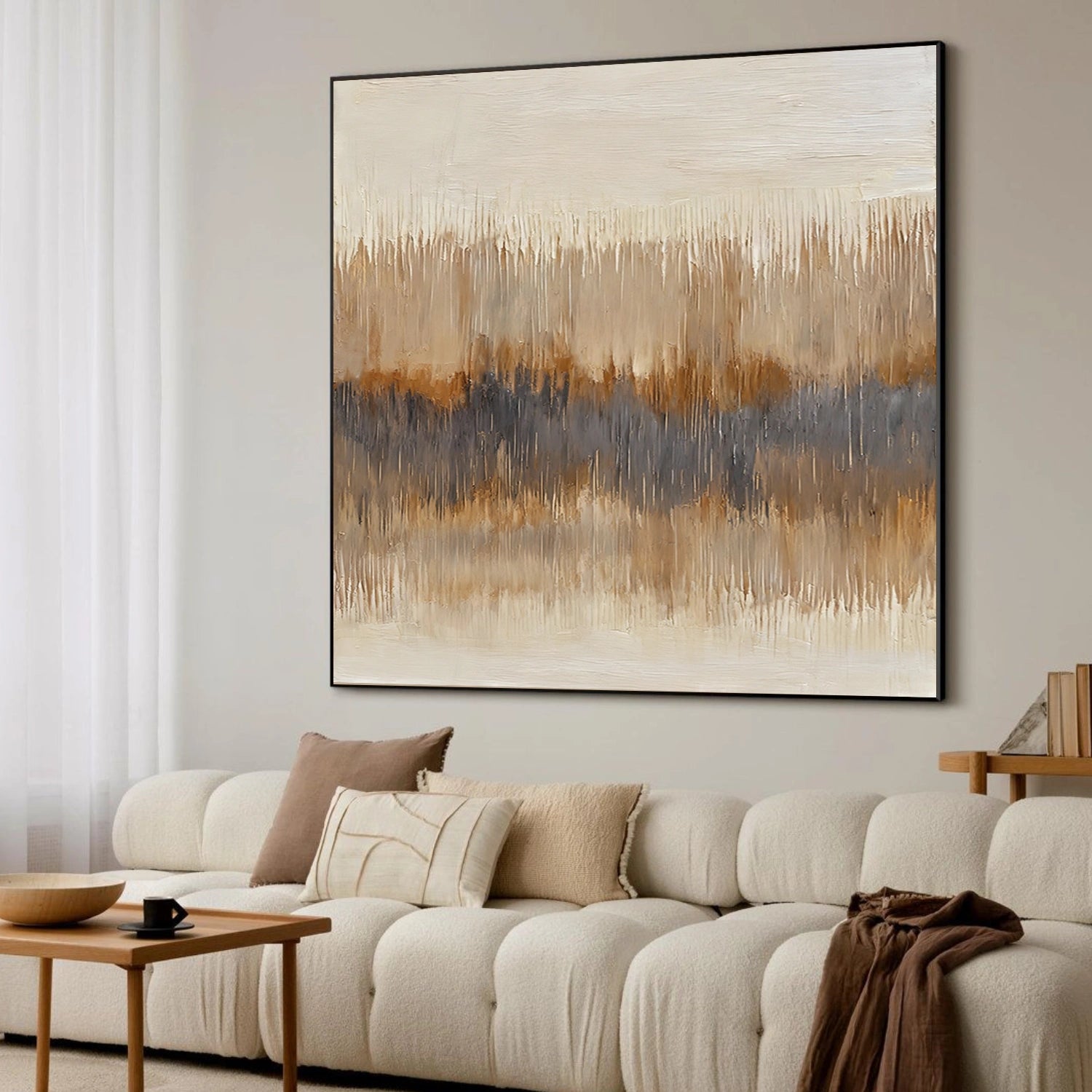 Beige & Brown Abstract Wall Art #BB185