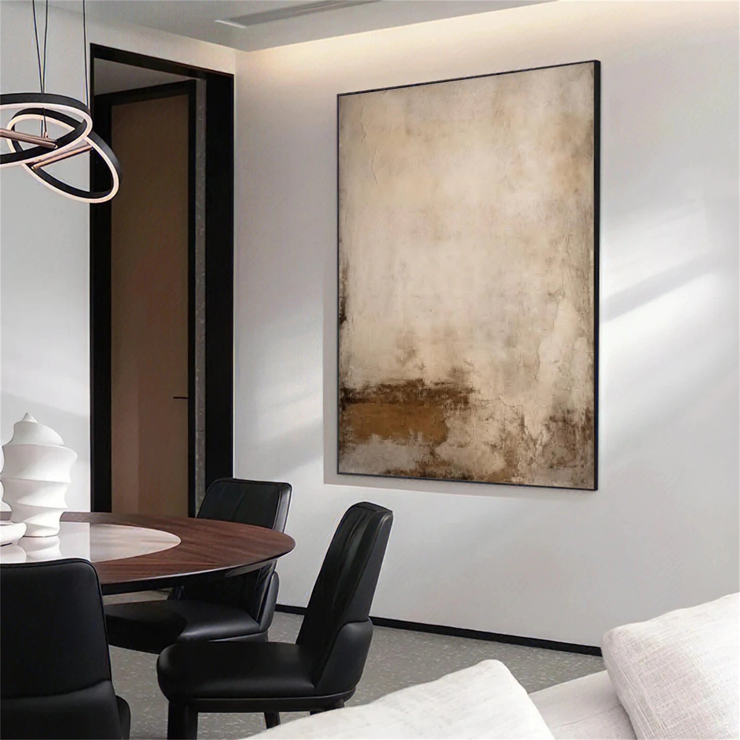 Beige & Brown Abstract Wall Art #BB173