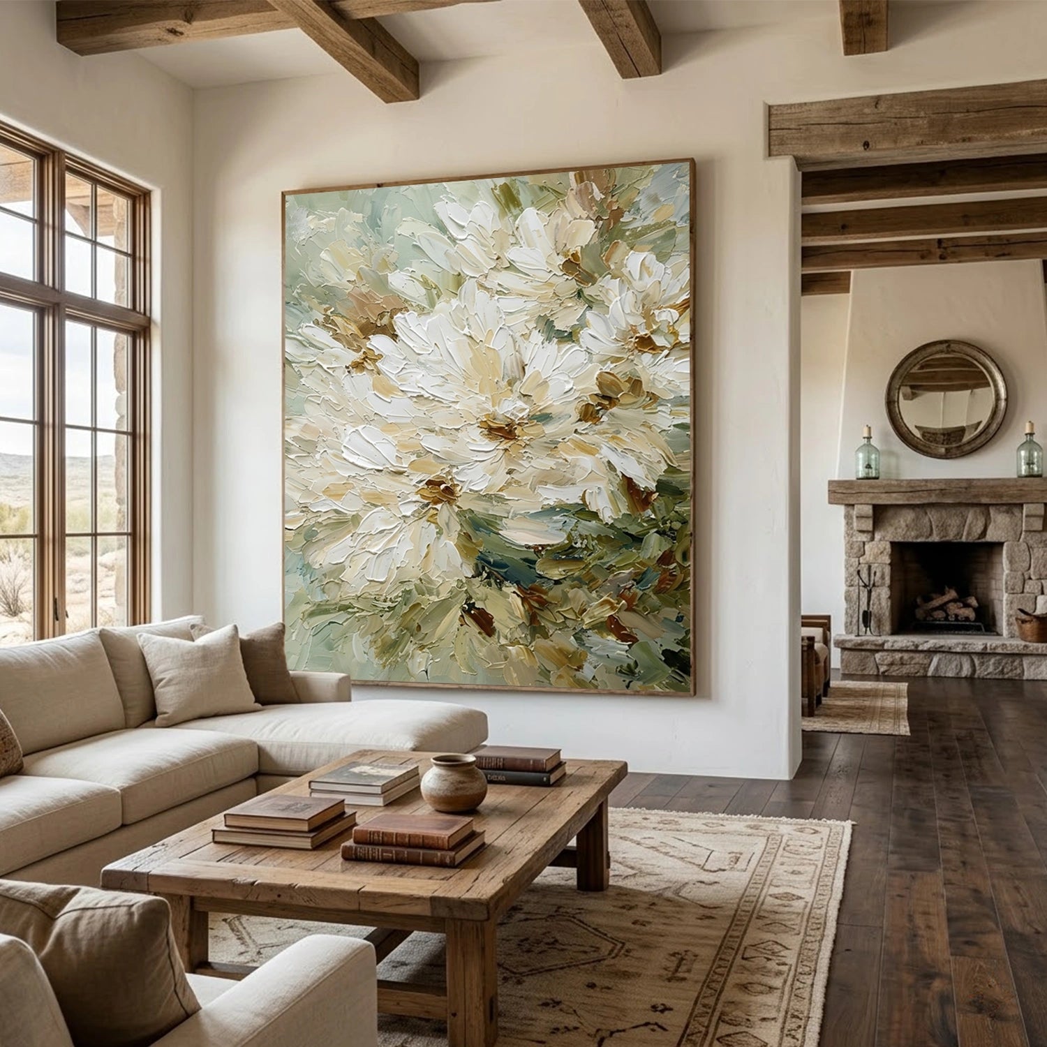 Flower & Tree Abstract Textured Canvas # FT 380