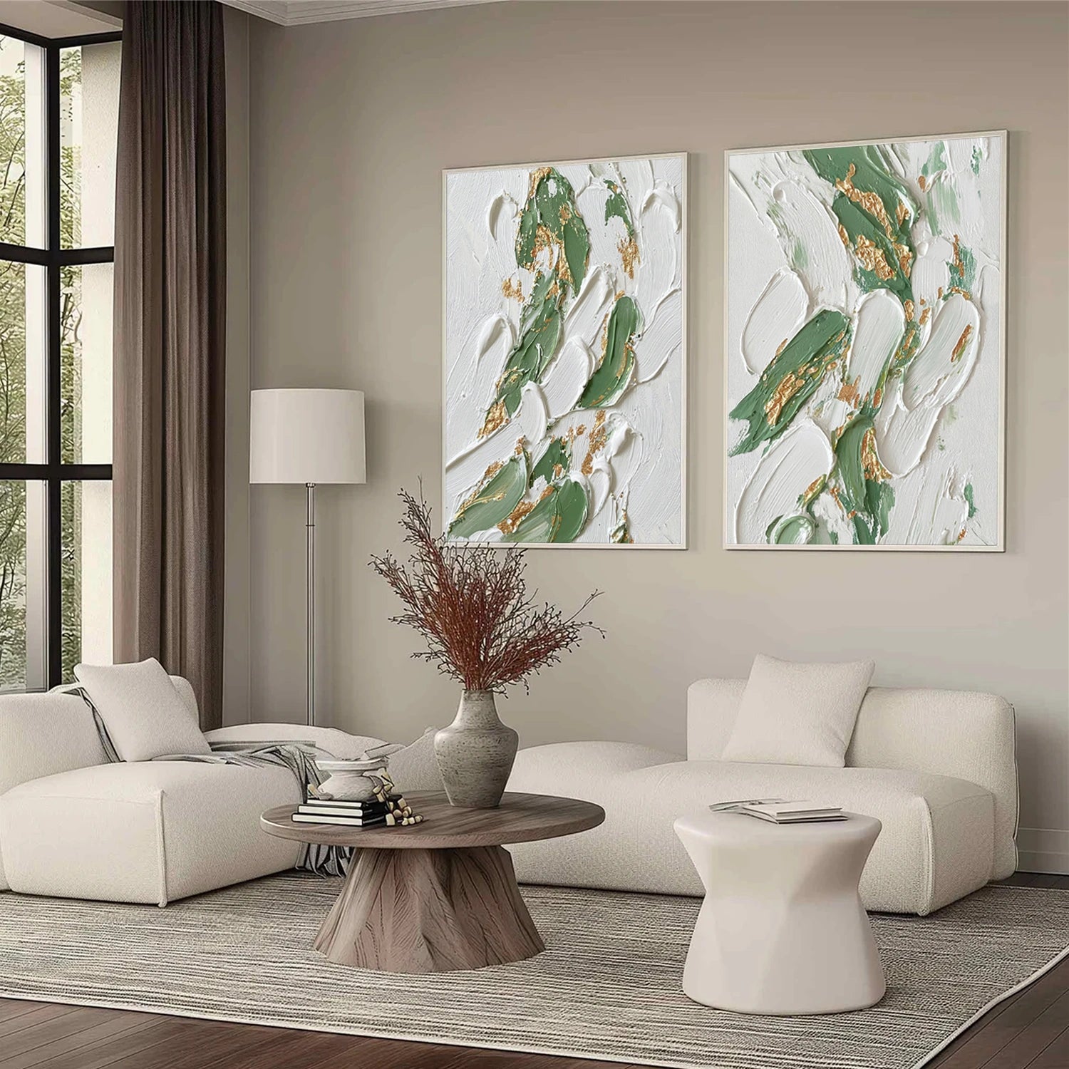 Abstract Texture Wall Art Set of 2 # AB669