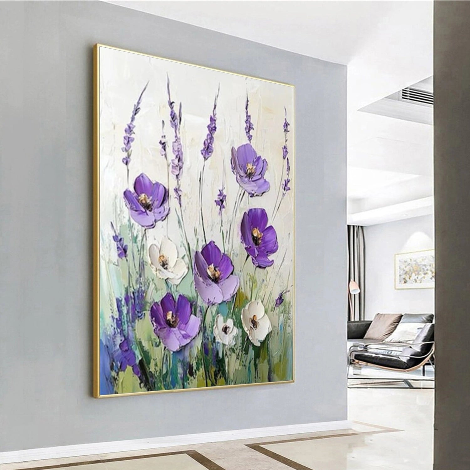 Flower & Tree Abstract Texture Canvas Art #FT 325