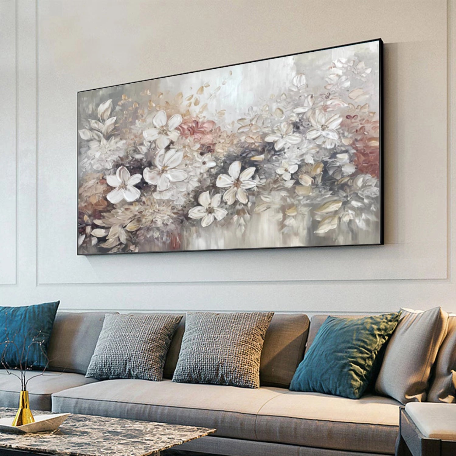 Flower & Tree Abstract Texture Canvas Art #FT 309