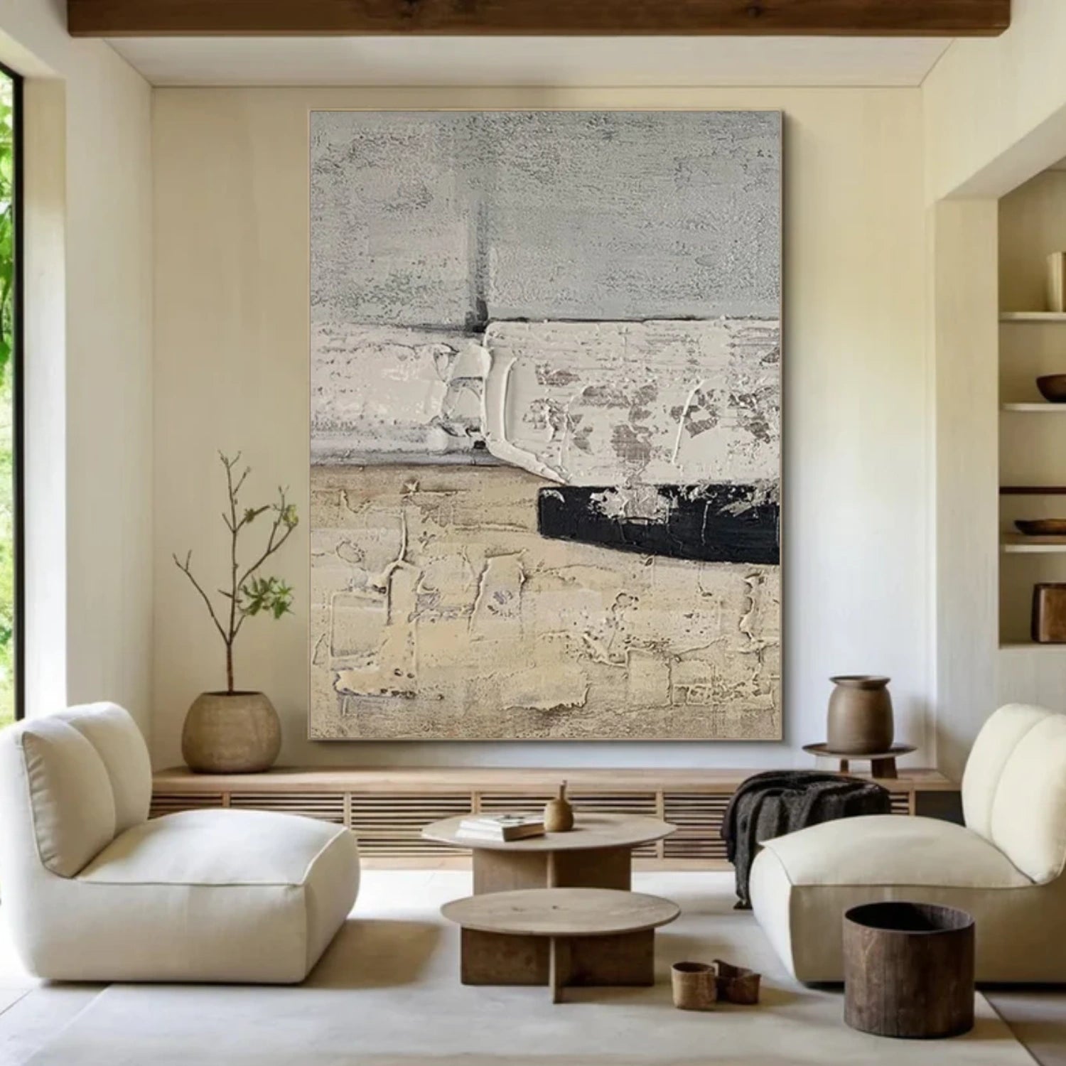 Wabi Sabi Textured Wall Art #WS374