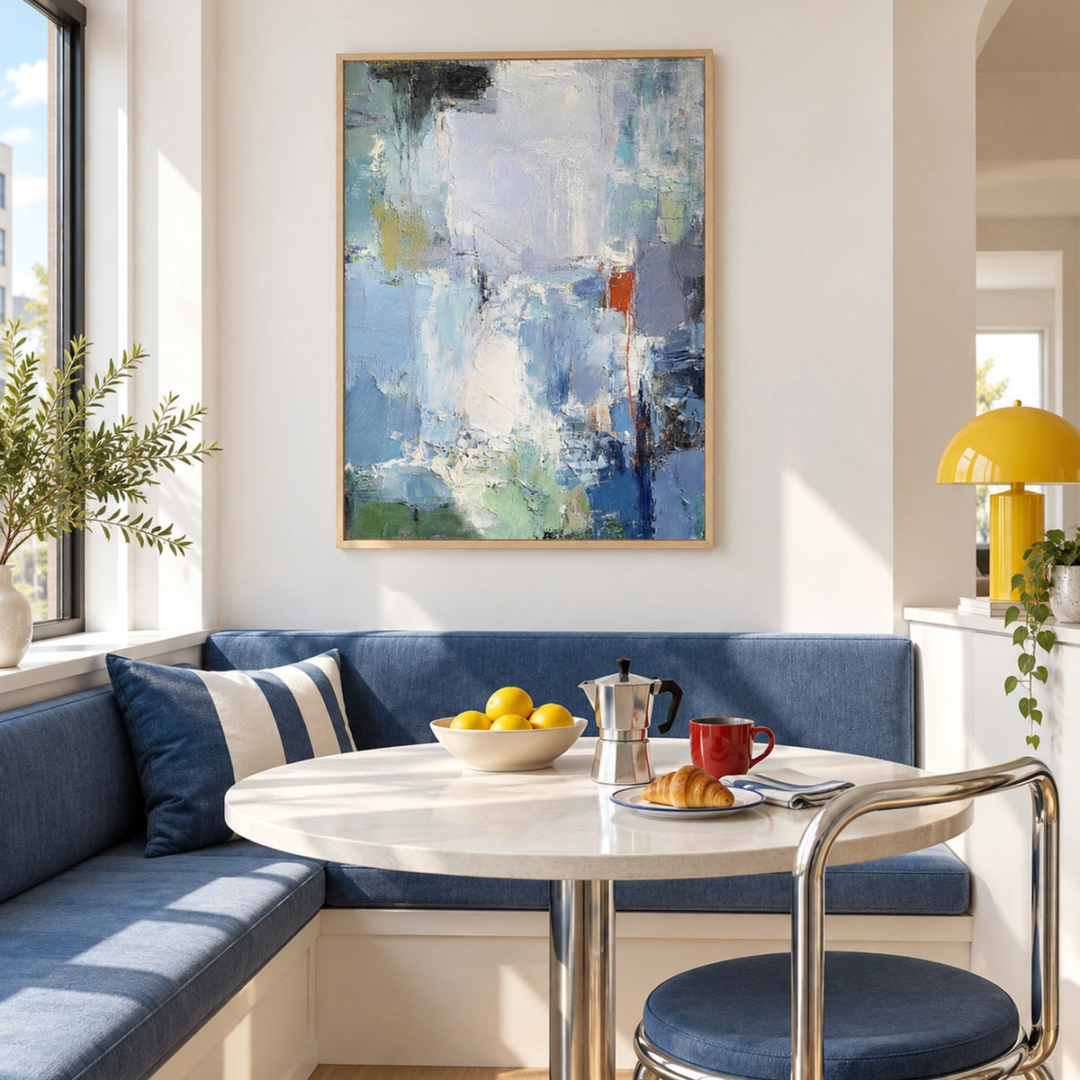 Blue Abstract Wall Art #BG153
