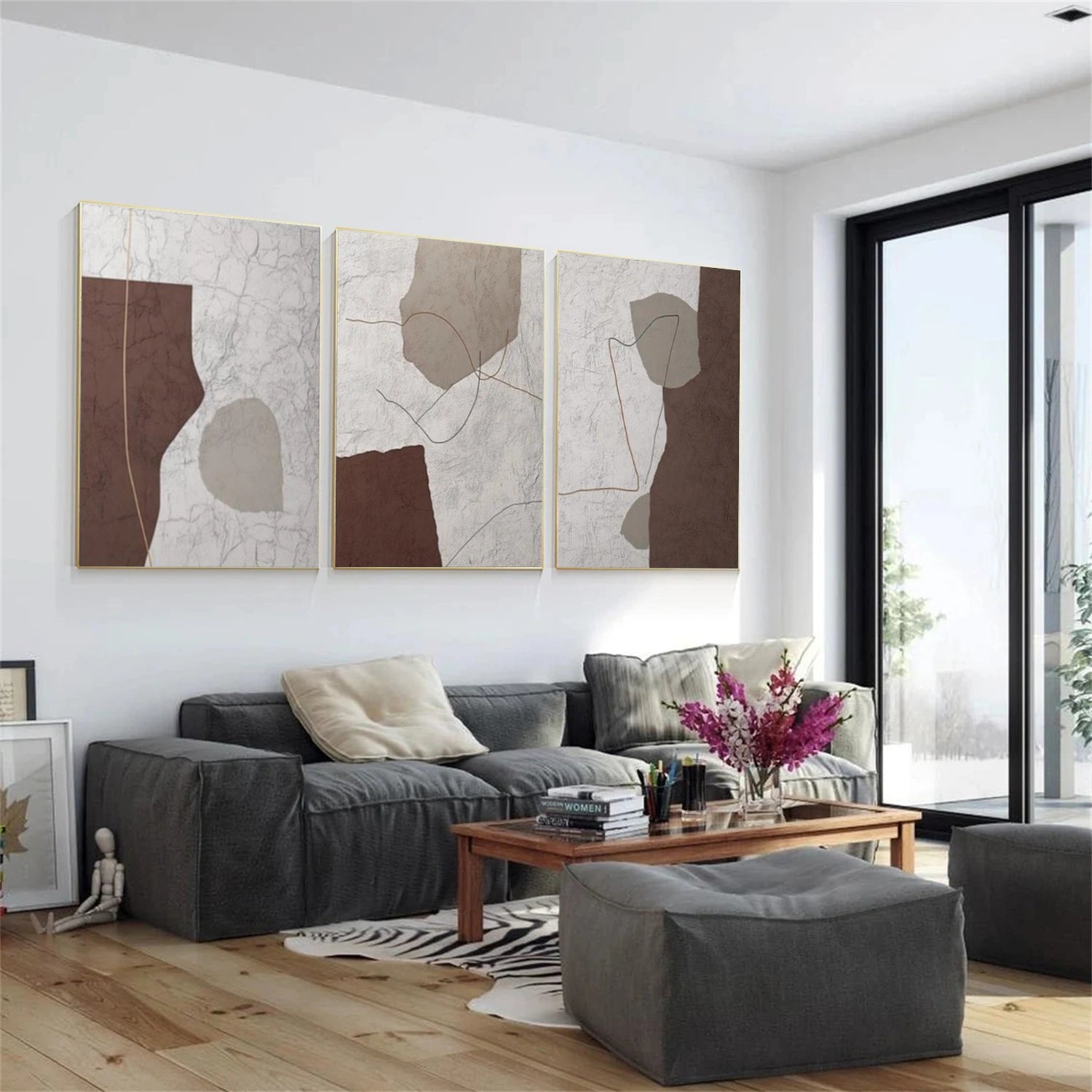 Abstract Set of 3 Wall Art #AB 565