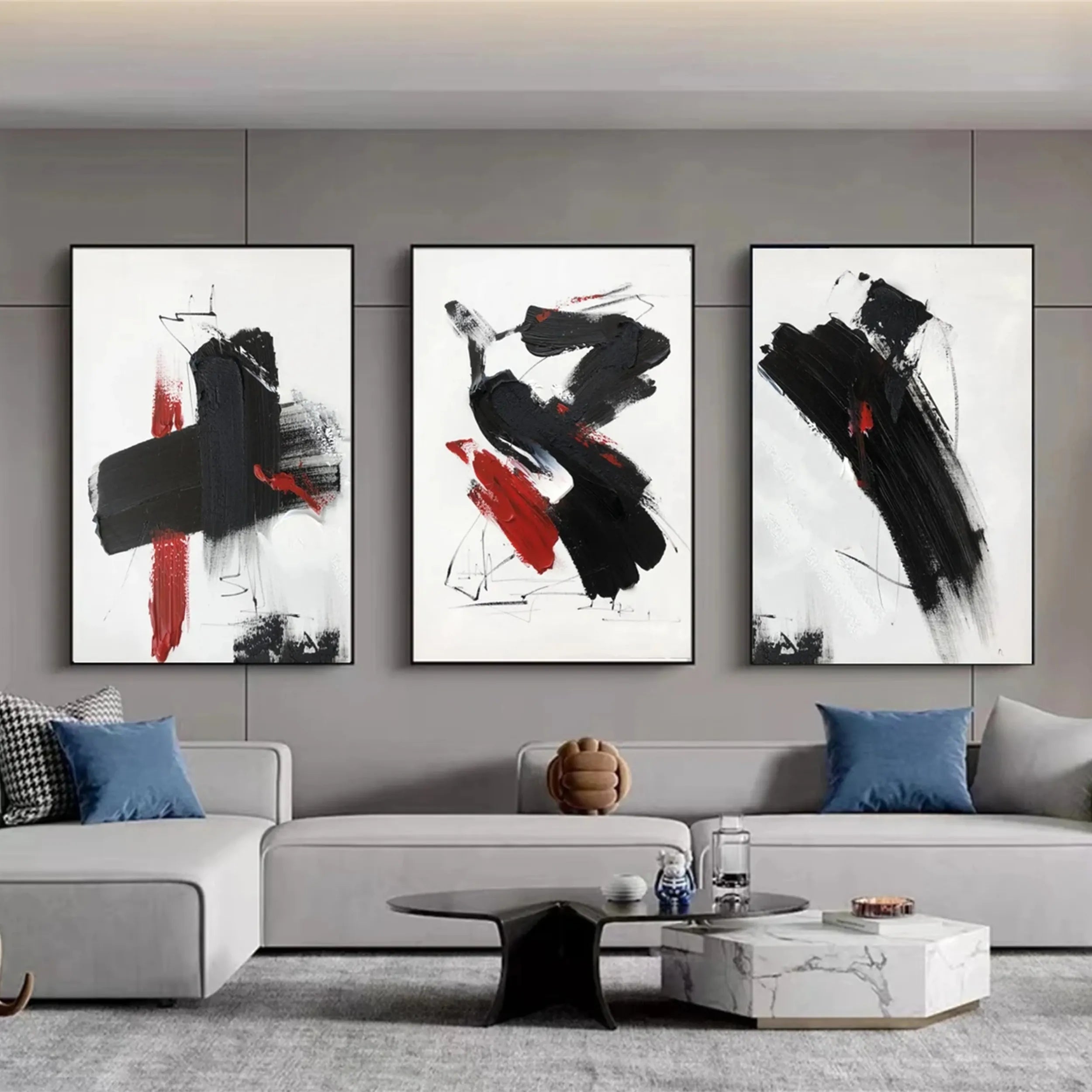 Minimalistic Balance Canvas Painting Set of 3 #MM287
