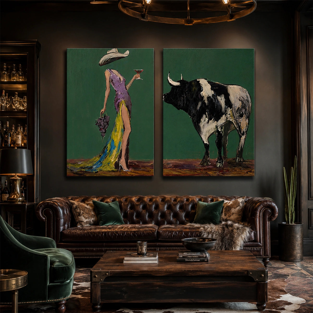 Western Figurative Art Set of 2 #VE157