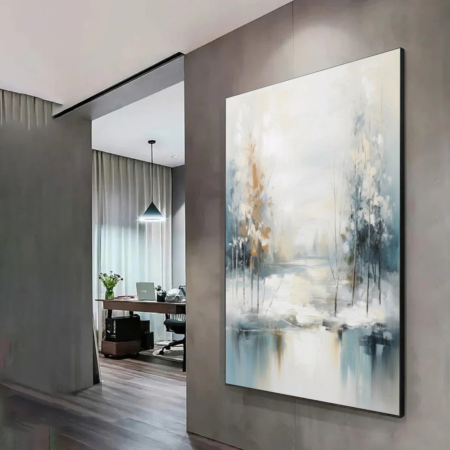 Flower & Tree Abstract Canvas Art #FT 264