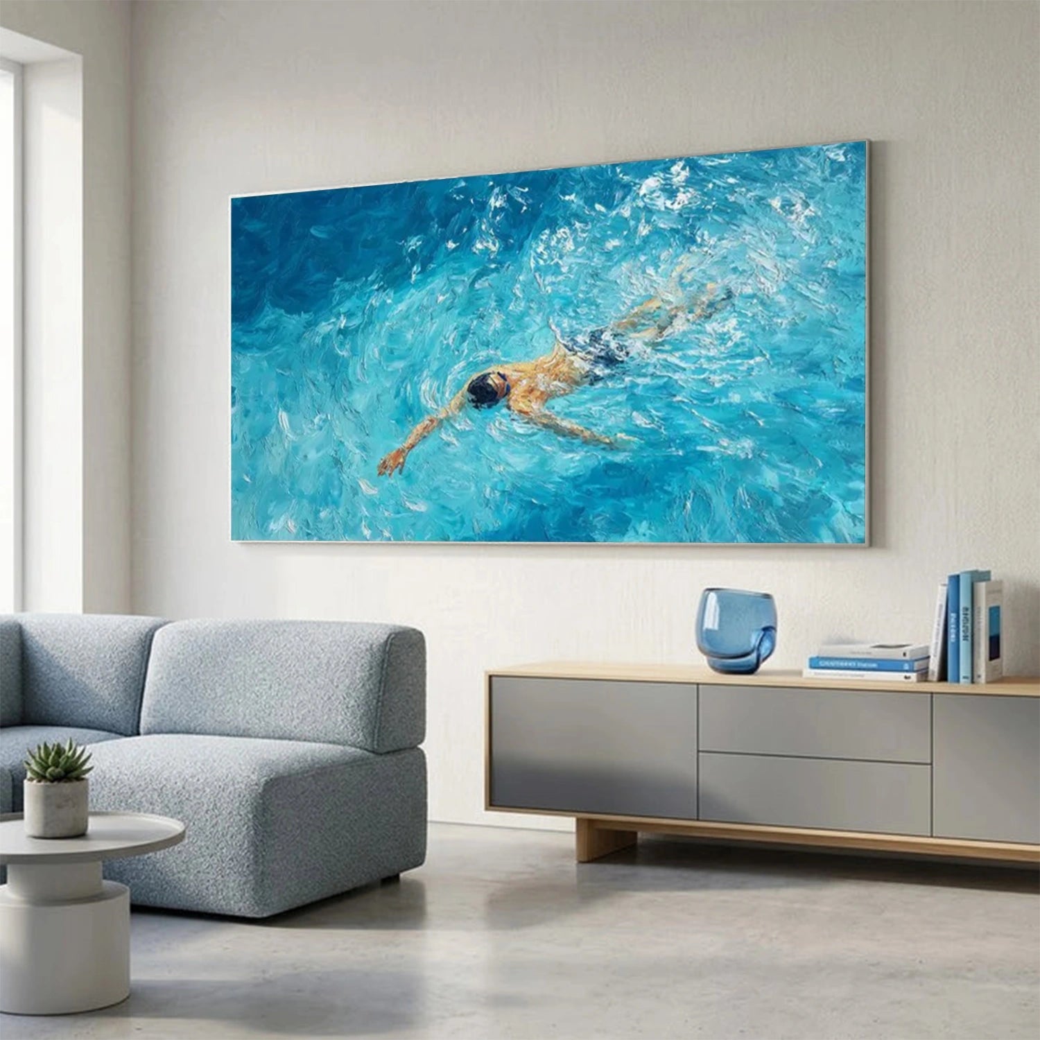 Swimming Sport Art Painting Canvas # SA104