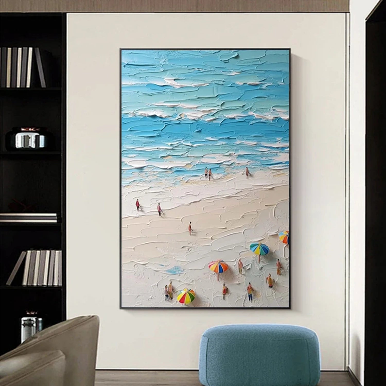 Swimming Sport Texture Canvas Painting #SA016