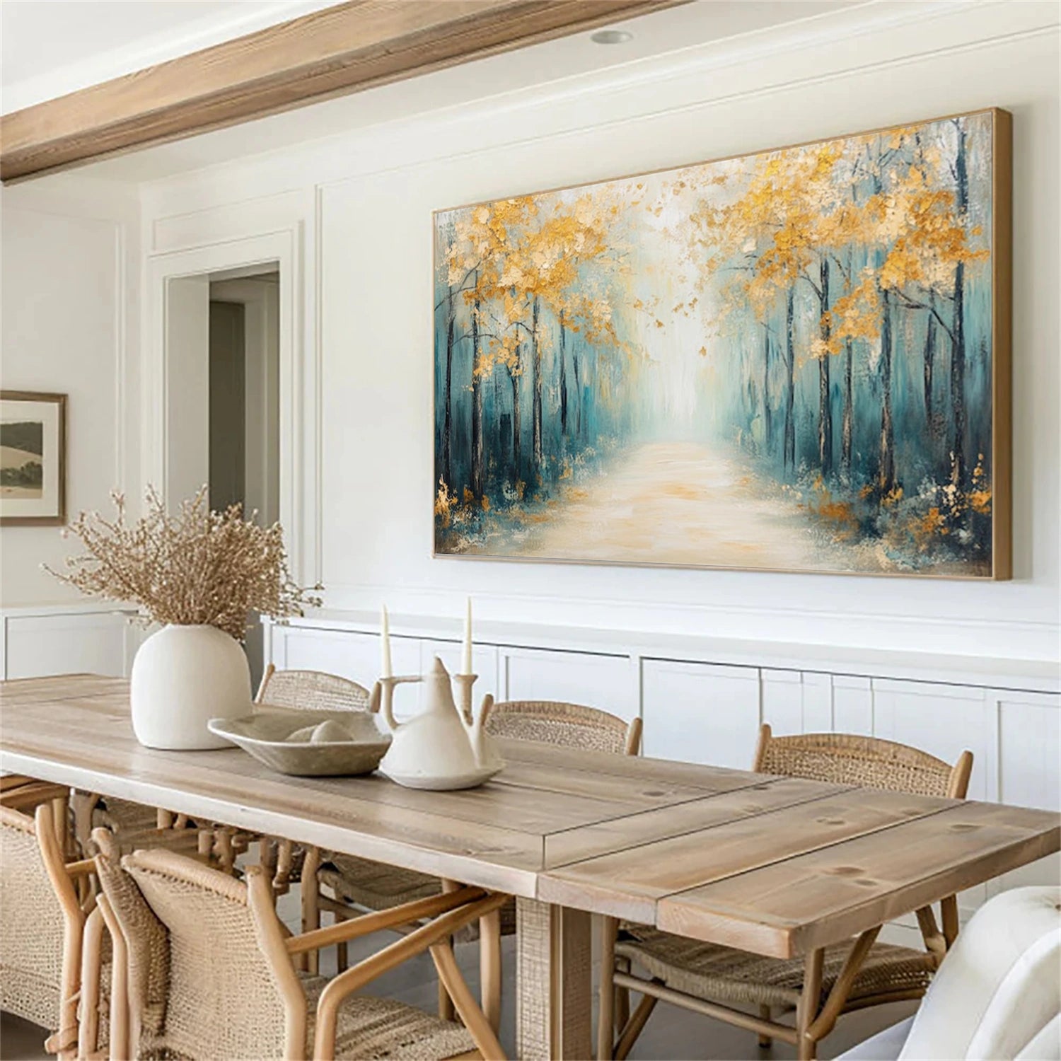 Flower & Tree Abstract Texture Canvas Art #FT 316