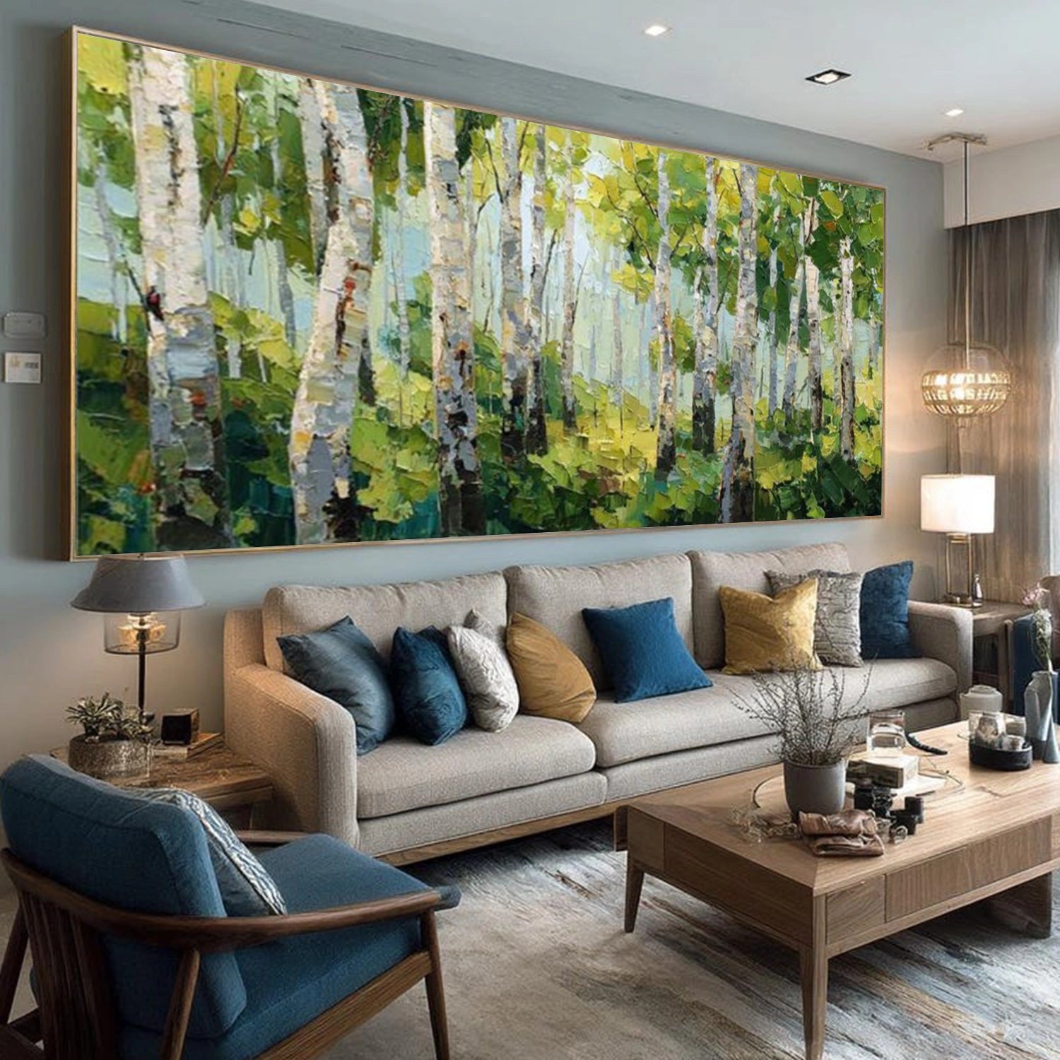 Flower & Tree Abstract Texture Canvas Art #FT 329