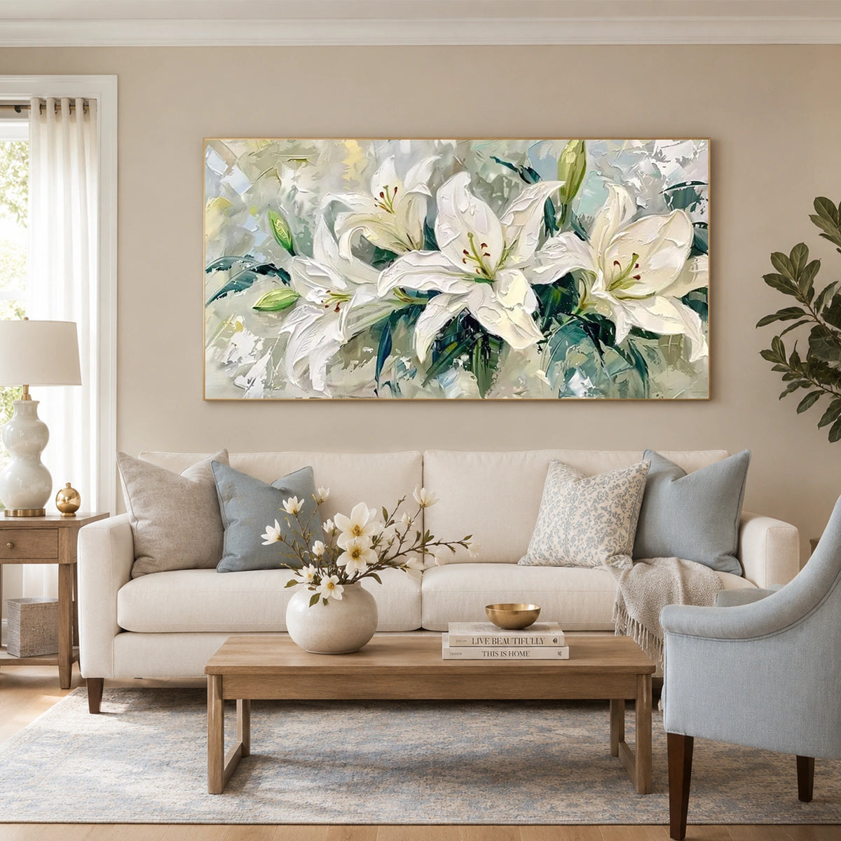 Flower & Tree Abstract Texture Canvas #FT 434