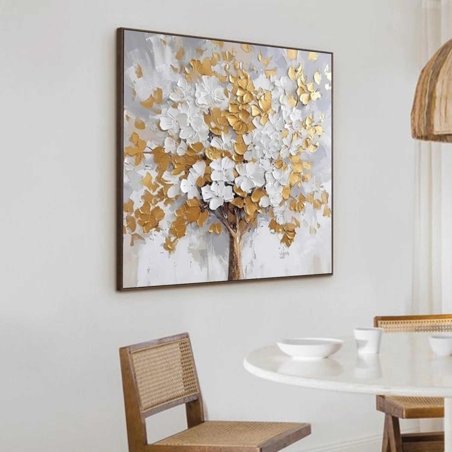 Flower & Tree Abstract Texture Canvas Art #FT 326