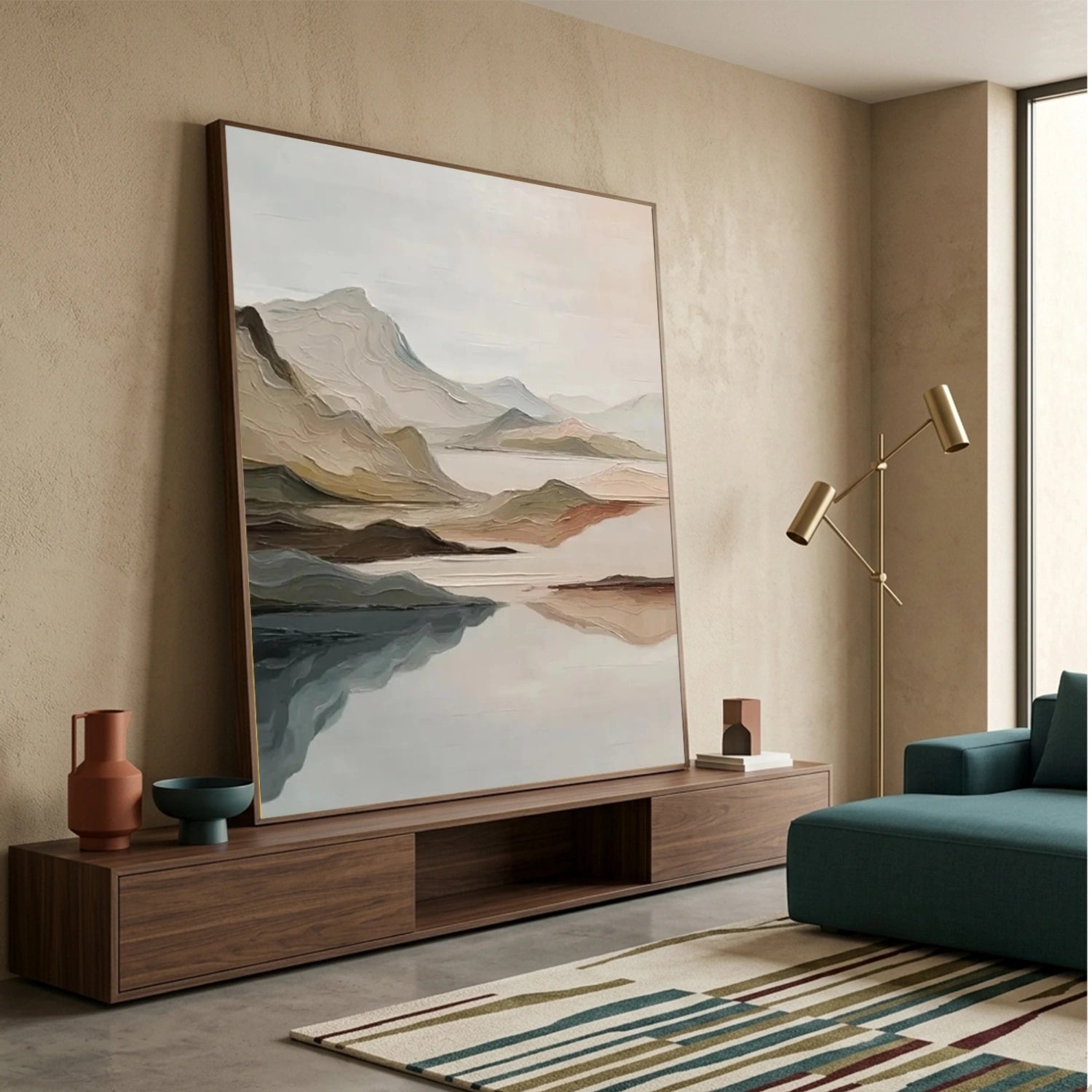 Minimalist Mountain Texture Canvas # MM437