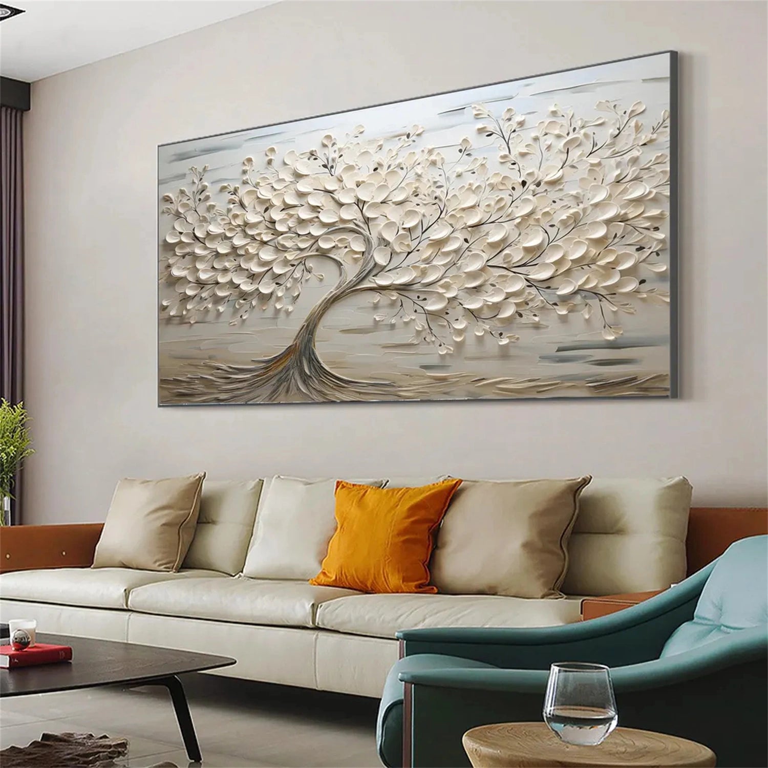 #CL-Custom Size Flower And Tree Painting #FT 121