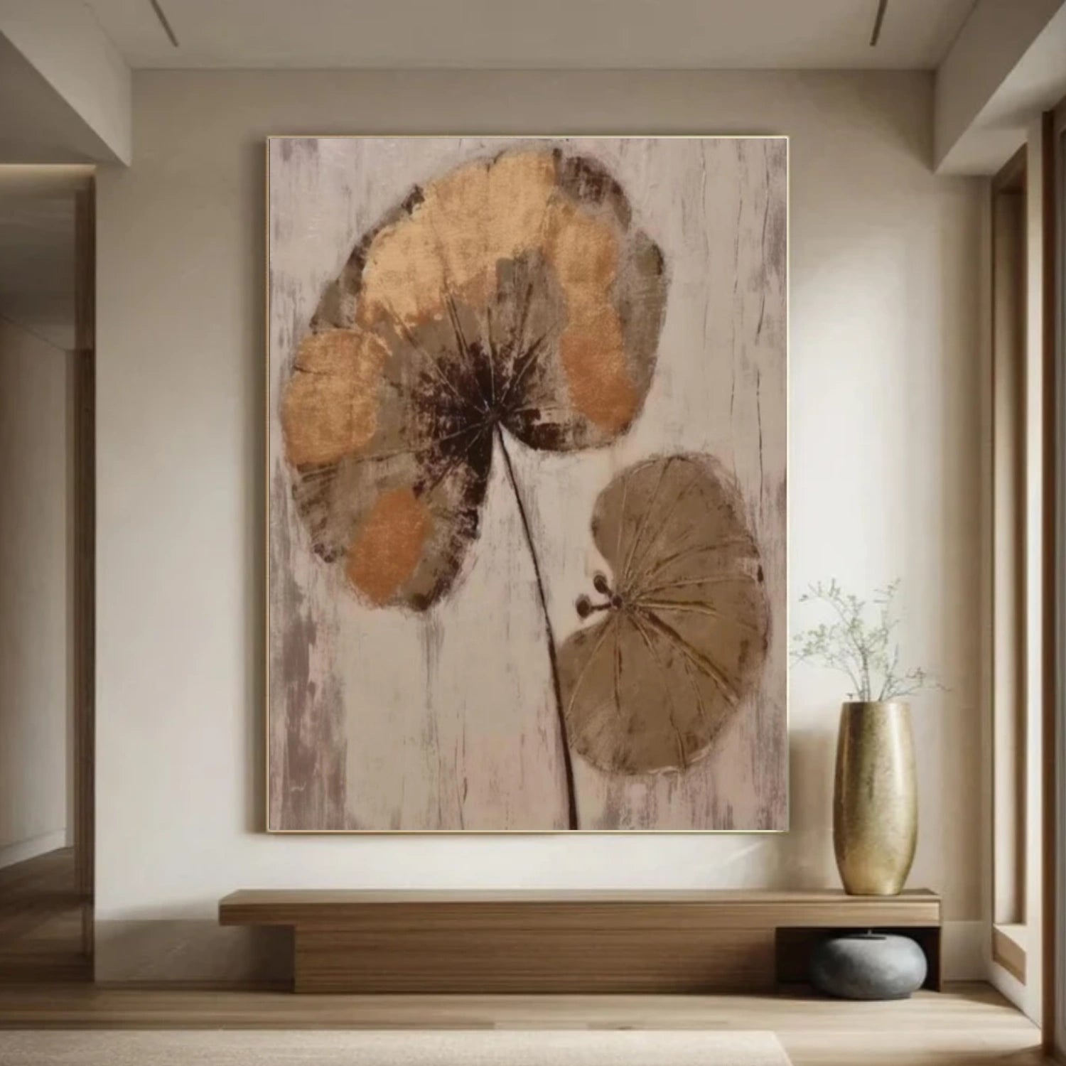 Flower & Tree Abstract Texture Canvas Art #FT 250