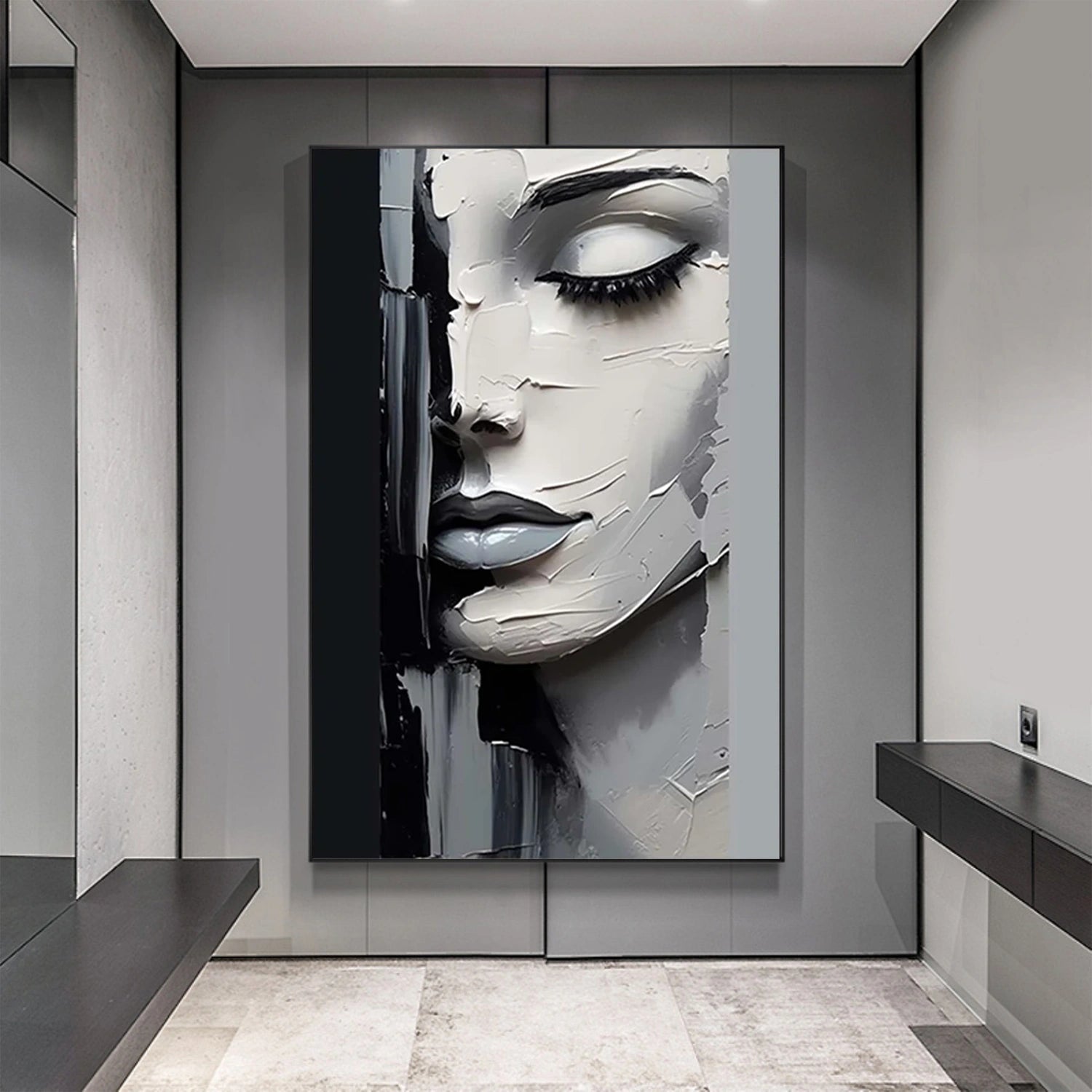 Abstract Portrait Texture Wall Art #PT004