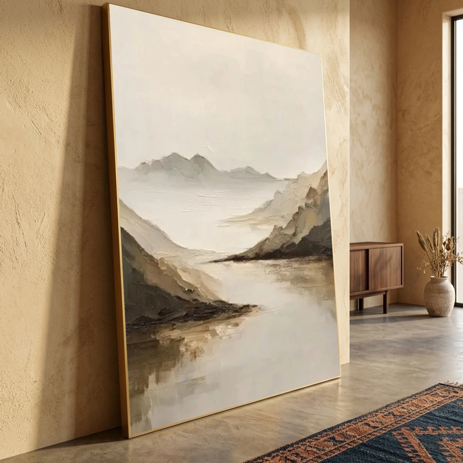 Minimalist Mountain Texture Canvas # MM438