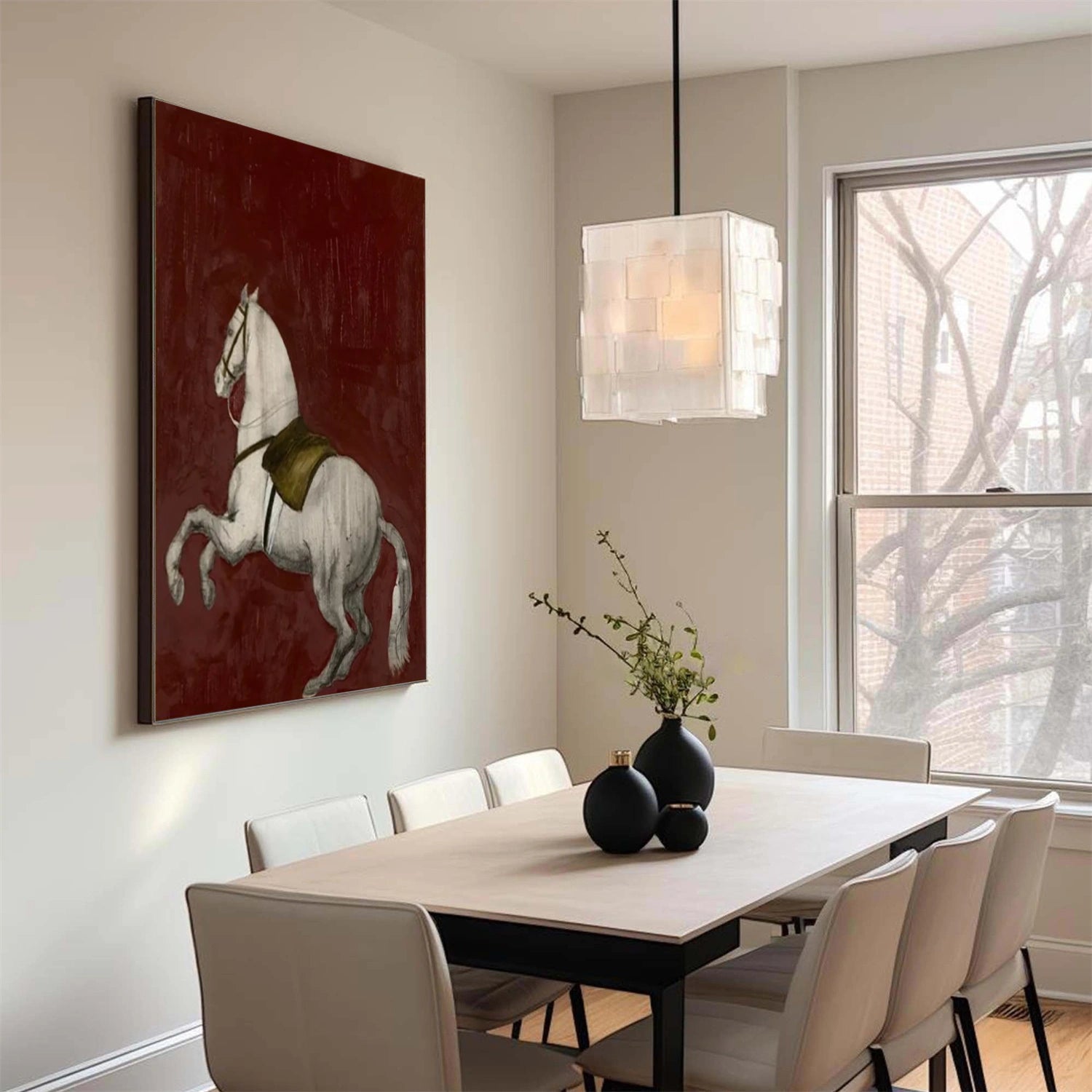 Abstract Animal Horse Canvas Art #AP188