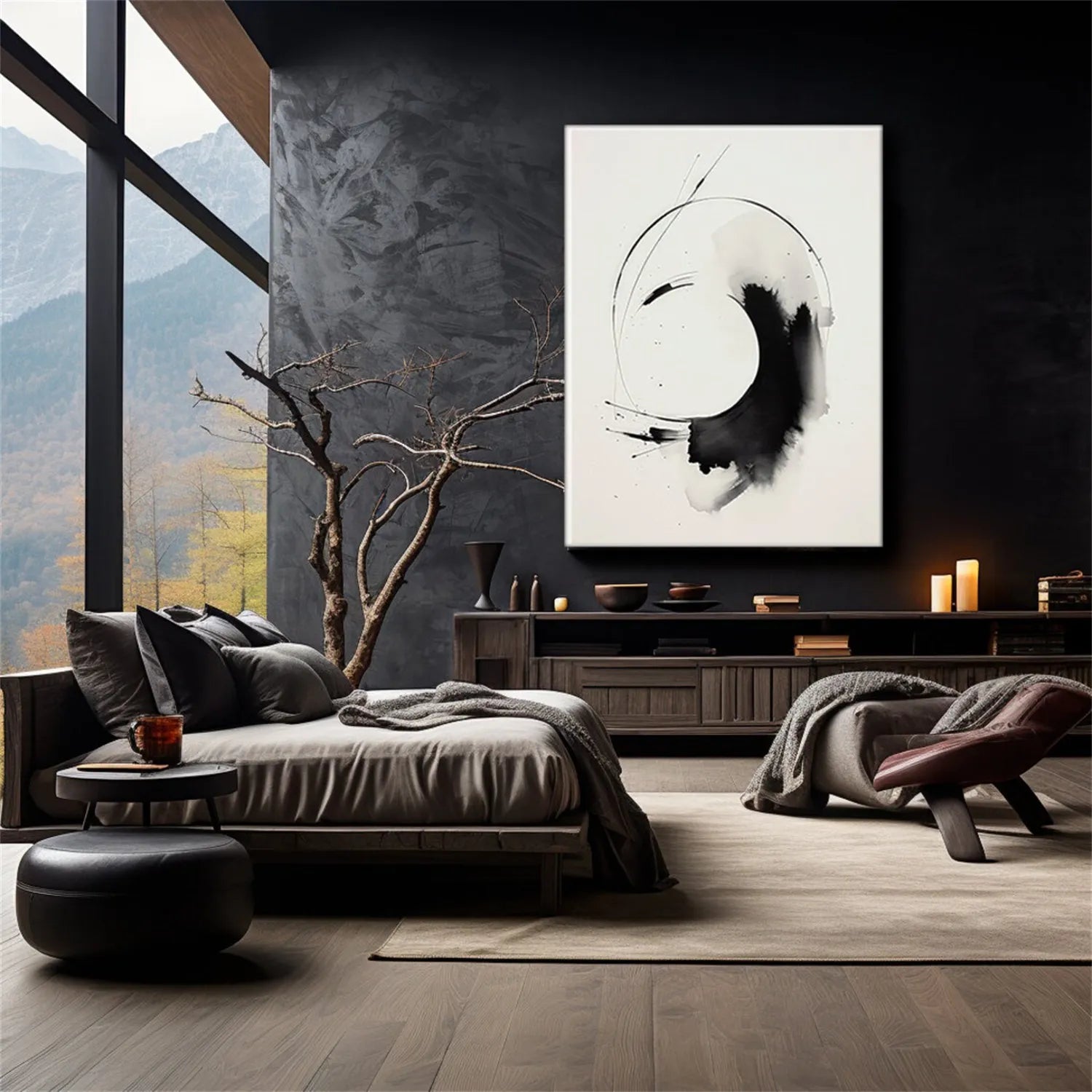 White Minimalist Textured Painting Canvas #MM289