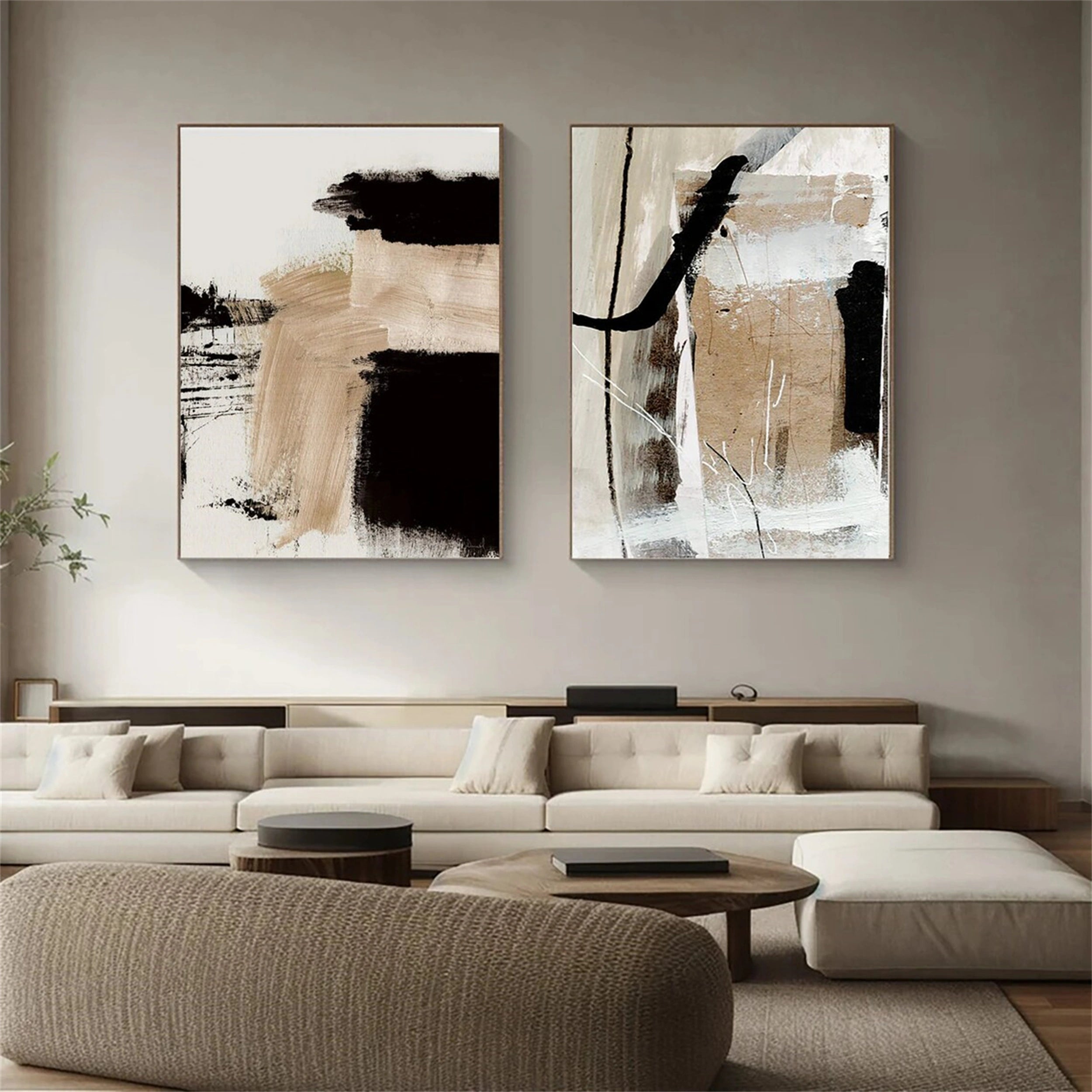 Abstract Painting Set of 2 #AB 098