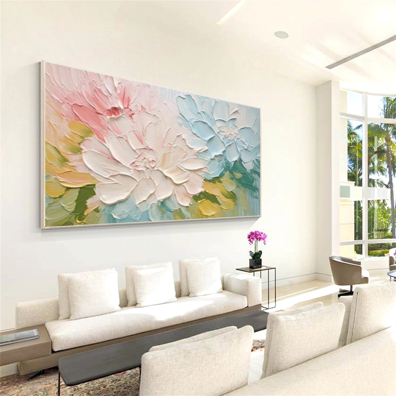 Flower & Tree Abstract Texture Canvas Art # FT 336