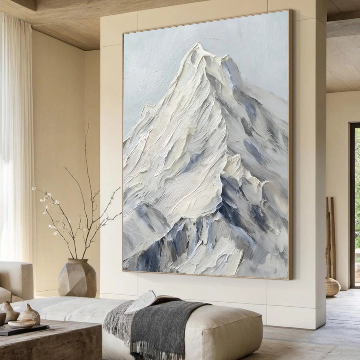 Abstract Mountain Textured Canvas Art #MM331