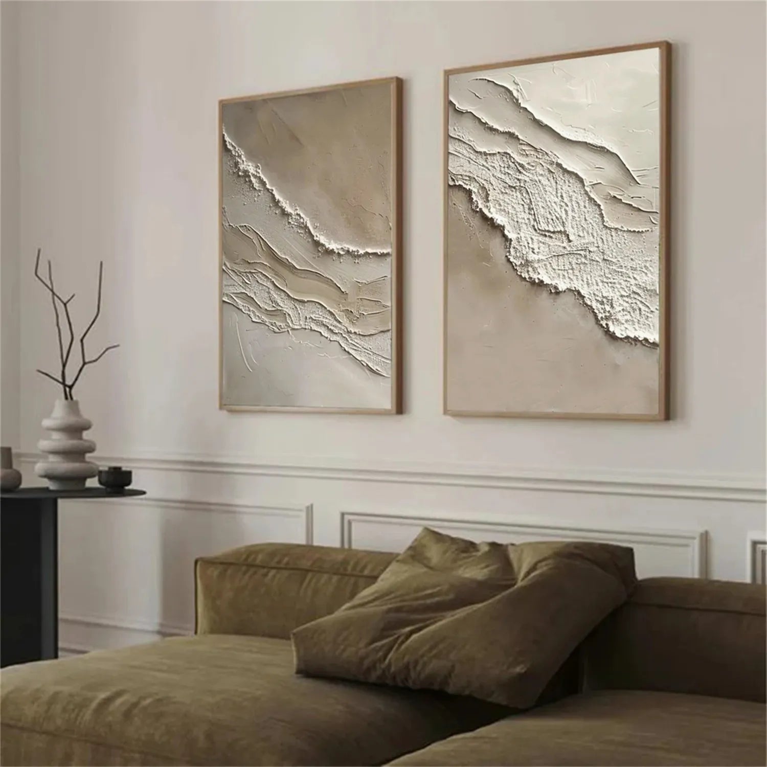 Frameless(Stretched Only)Ocean And Sky Painting Set of 2#OS 203