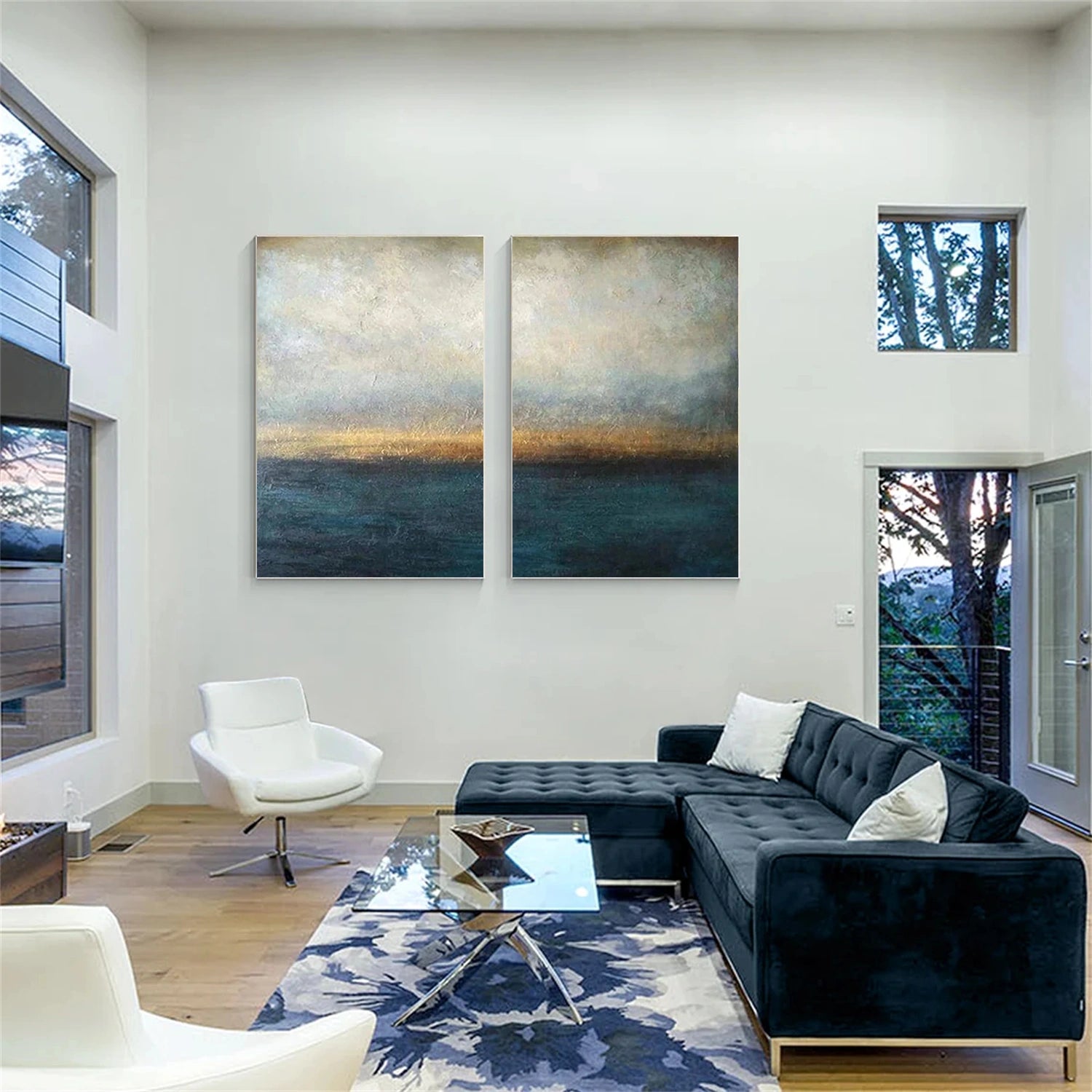 Abstract Wall Art Set of 2 #AB 597