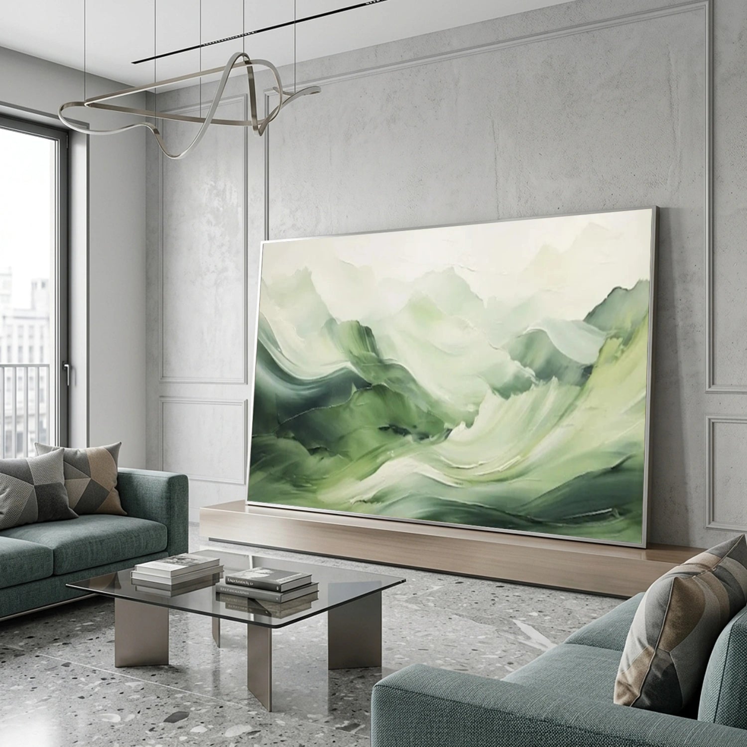 Minimalist Mountain Texture Canvas # MM445