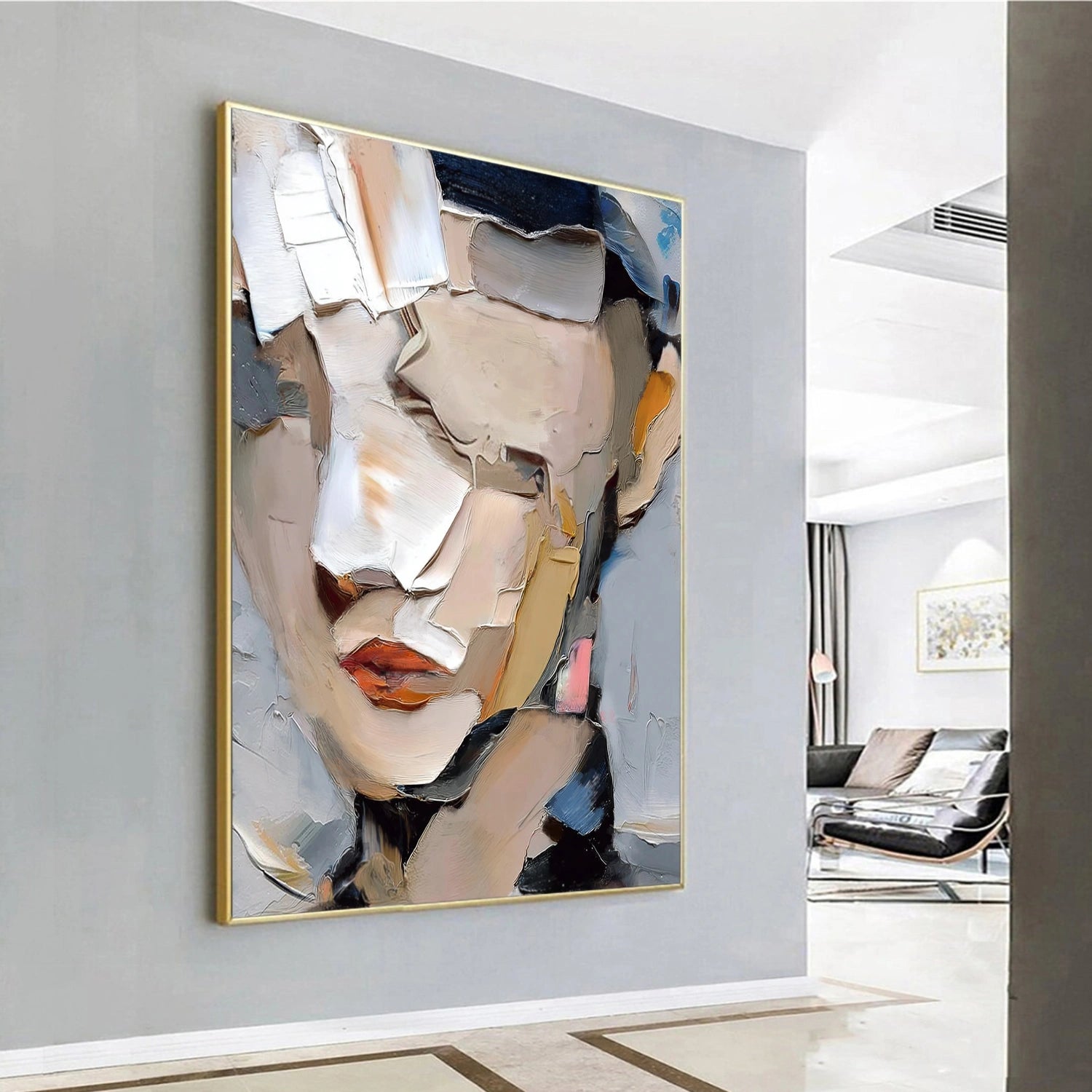 Abstract Portrait Texture Wall Art #PT 072