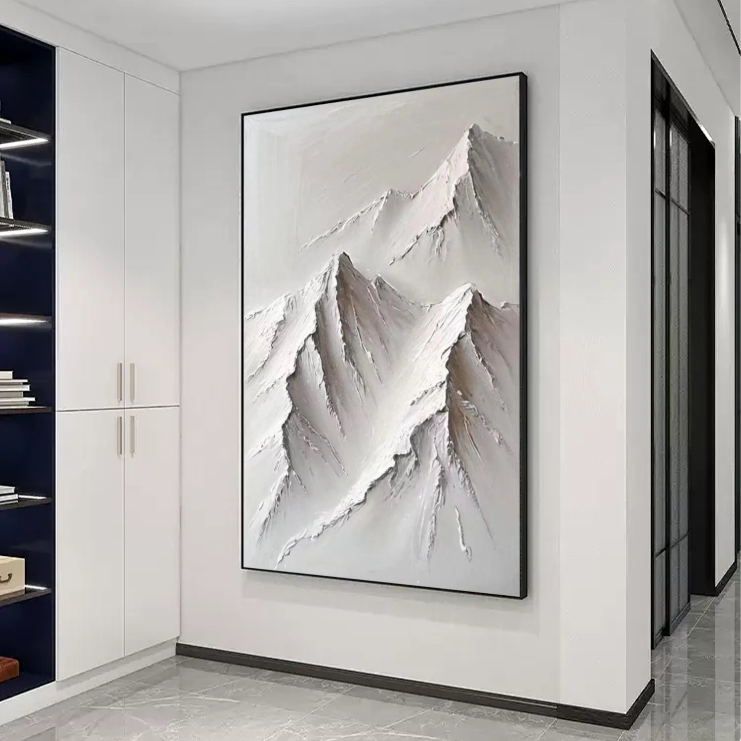 Abstract Mountain Textured Canvas Art #MM322