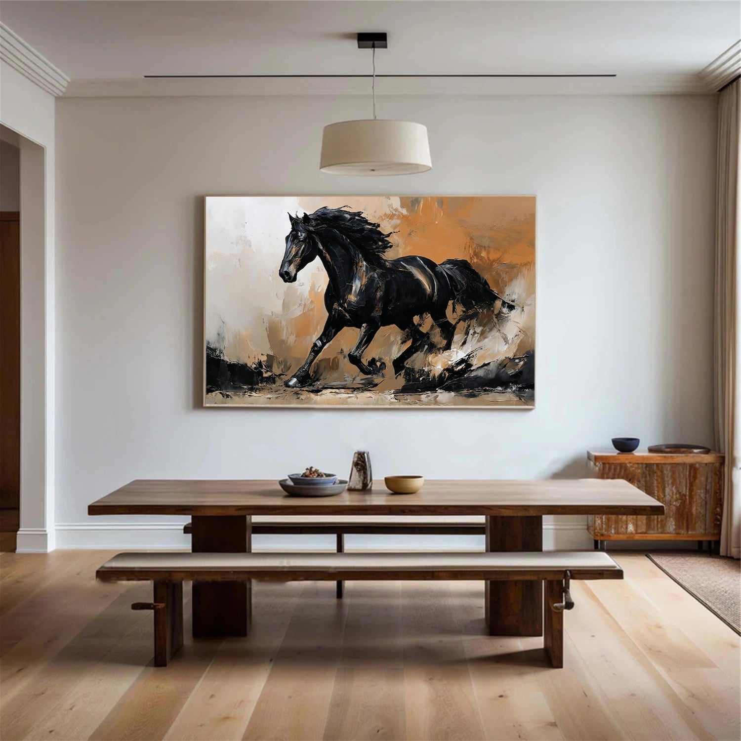 Abstract Animal Horse Texture Canvas Art #AP229