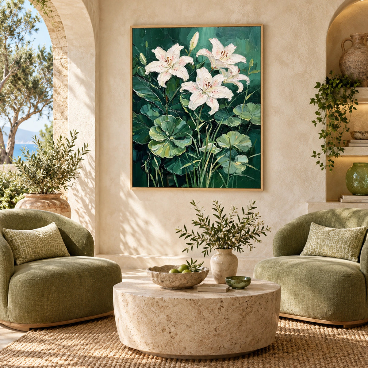 Flower & Tree Abstract Texture Canvas #FT 430