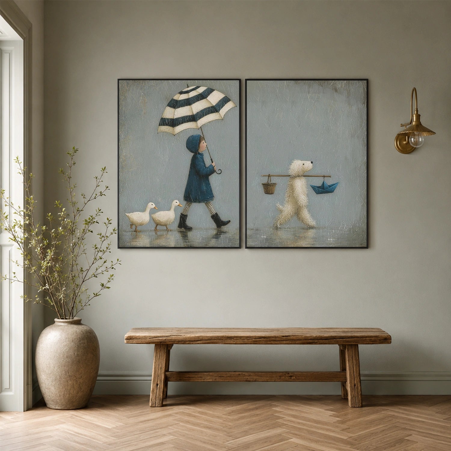 Abstract Portrait Wall Art Set of 2 #PT 089