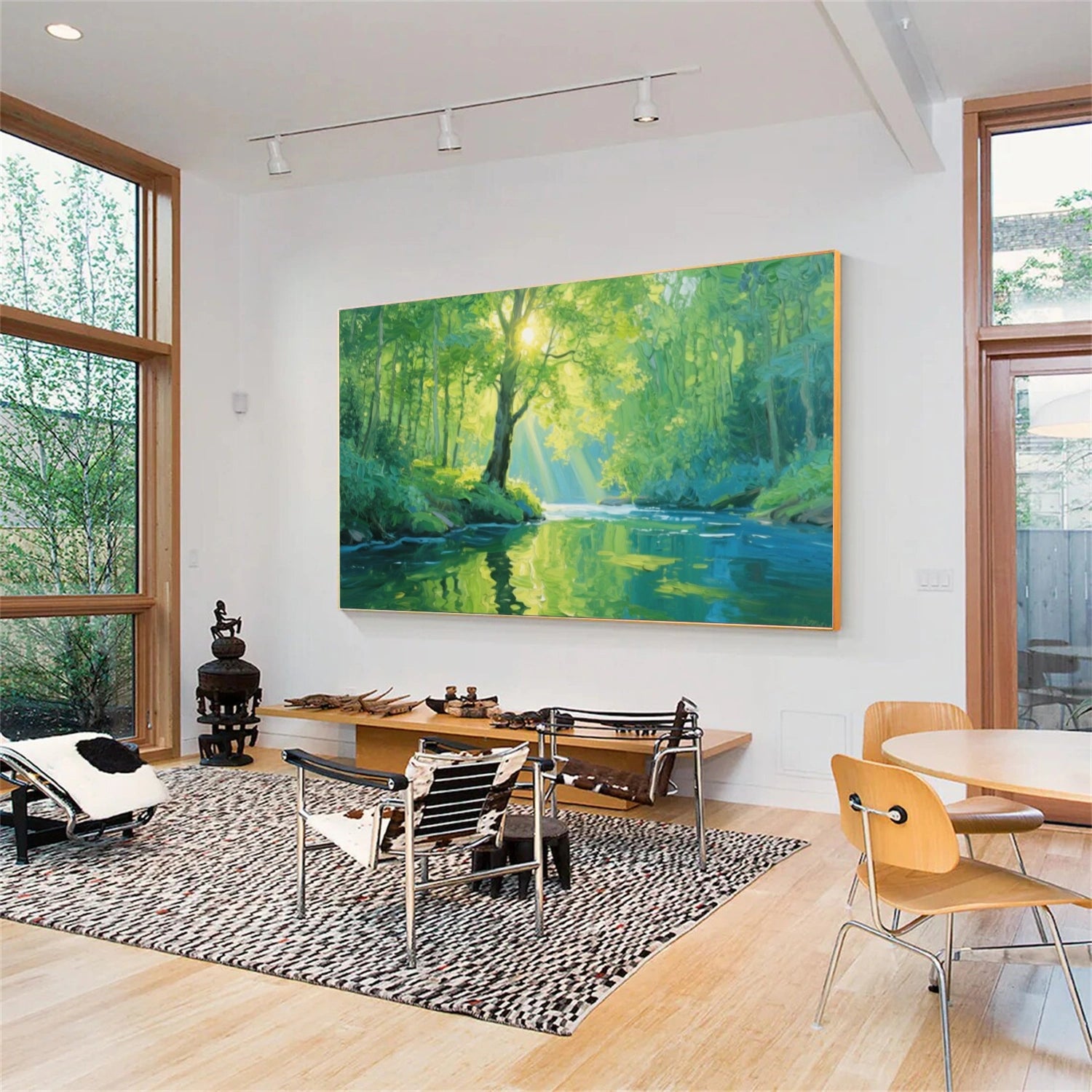 Flower & Tree Abstract Canvas Art #FT 270