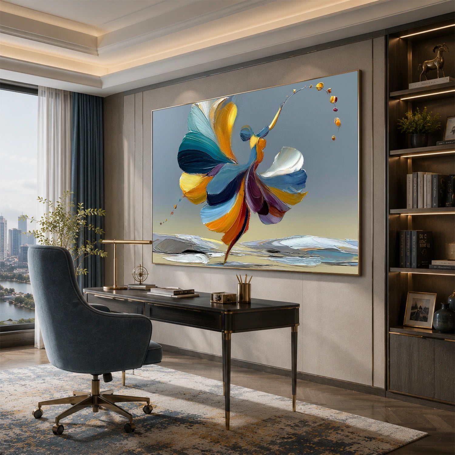 Abstract Portrait Texture Wall Art #PT 077