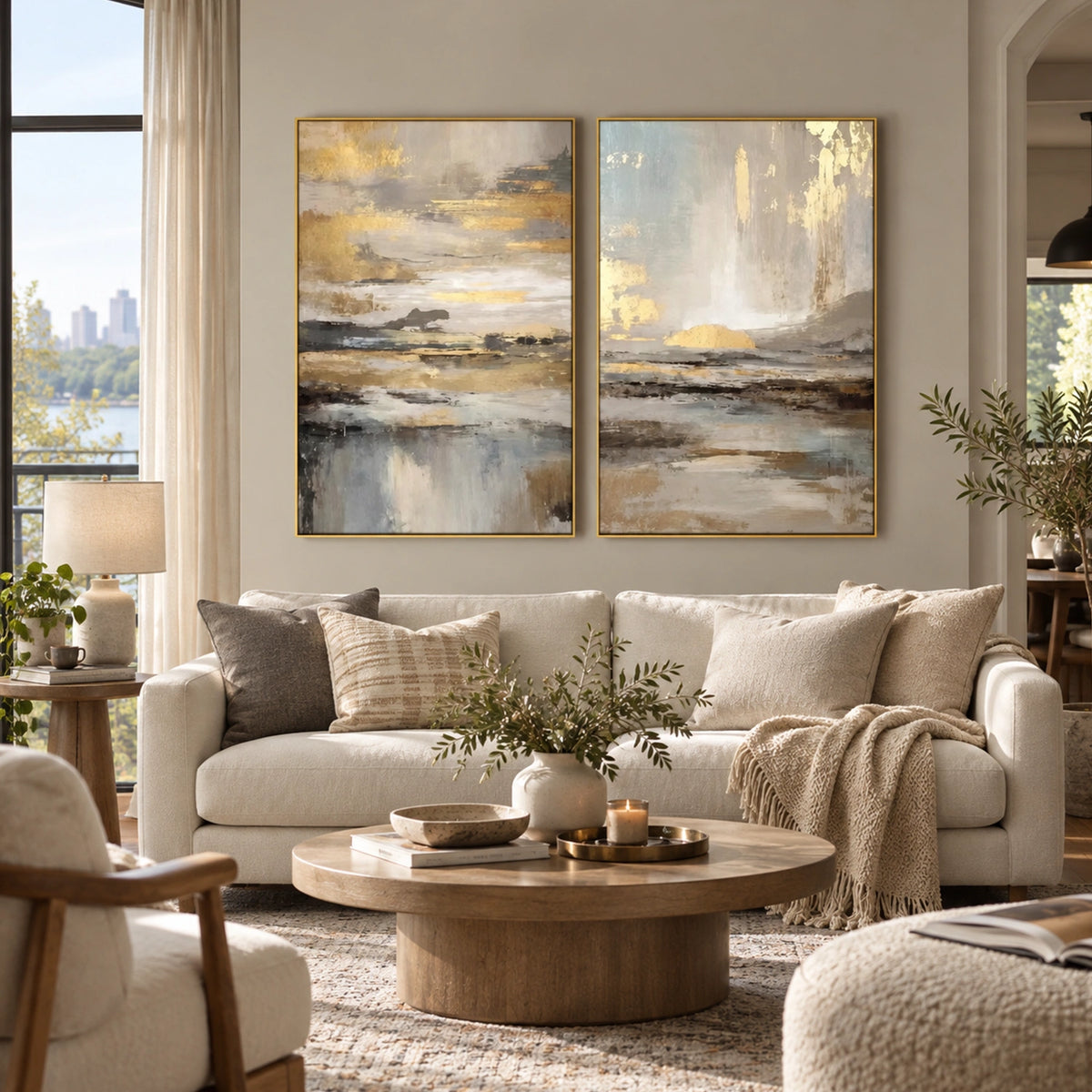 Abstract Wall Art Set of 2 #AB 772